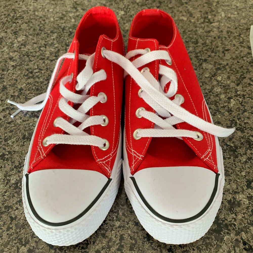 Size 8.5 red sneakers